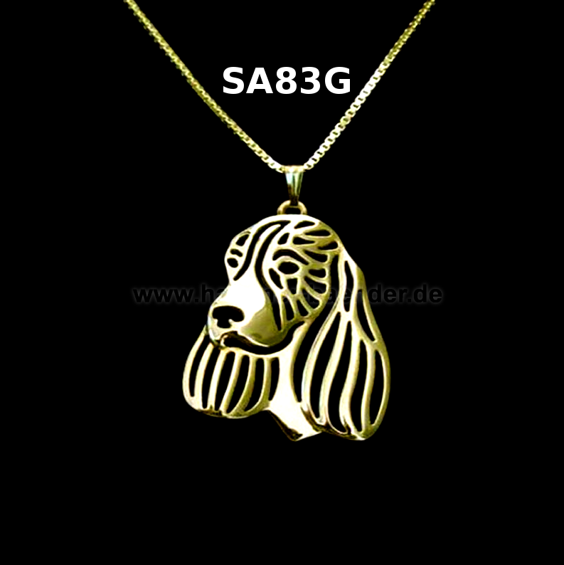 COCKER SPANIEL | Halskette mit Anhänger | Vergoldet