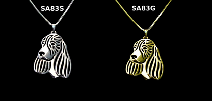 COCKER SPANIEL | Halskette mit Anhänger | Versilbert