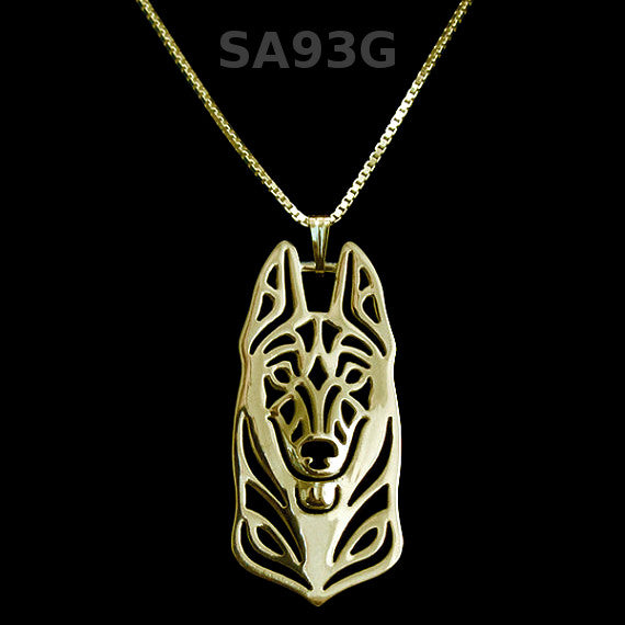 MALINOIS | Halskette mit Anhänger | Vergoldet