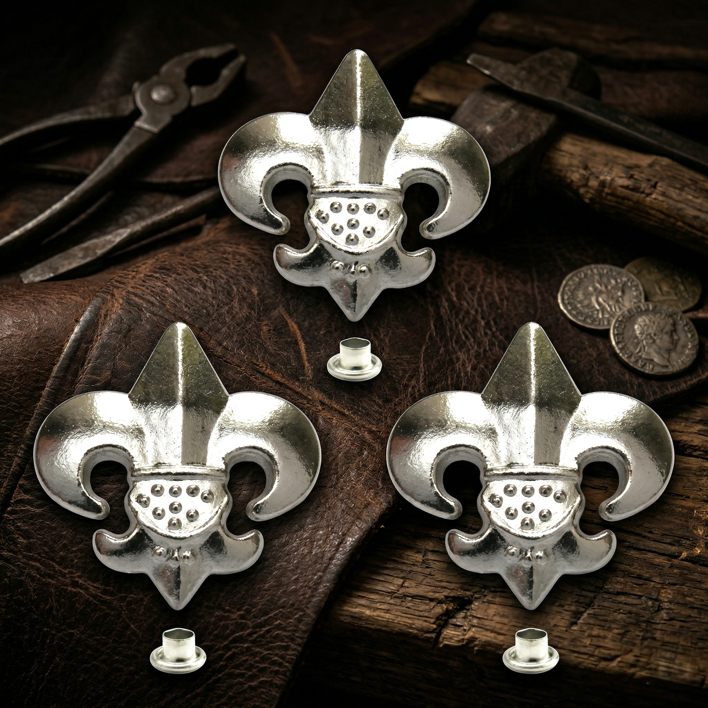 ⚜️ Elegante Zierniete im heraldischen Lilien-Design ⚜️