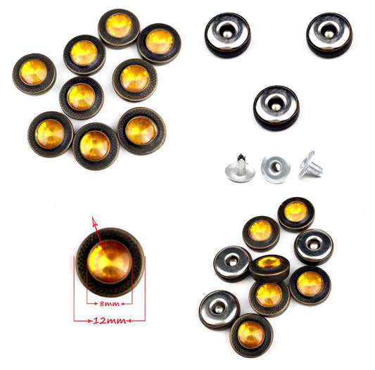 Nieten Diamant Blau, Orange & Lila