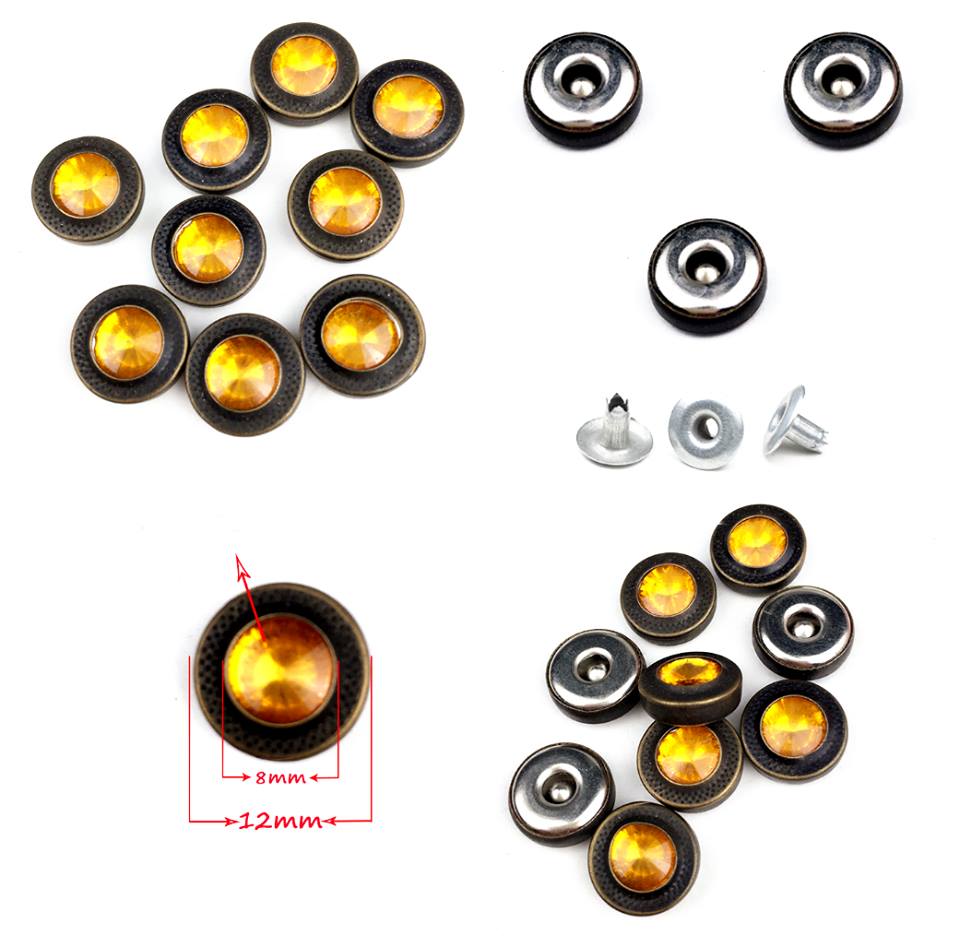 Nieten Diamant Blau, Orange & Lila