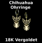 Versilberte Hunde-Ohrringe Chihuahua | Vergoldet & Elegant