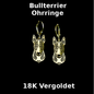 Bullterier Ohrringe | 18K Vergoldet
