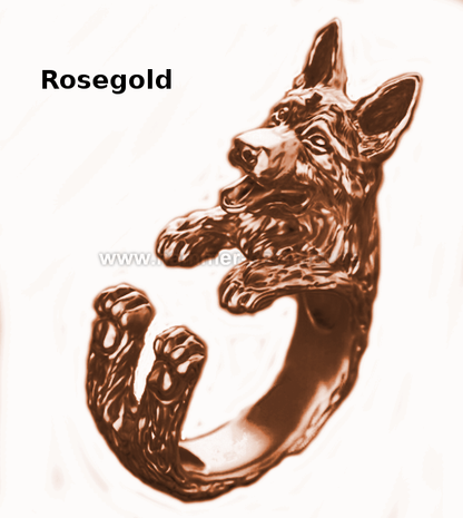 Schäferhund Ringe| Anpassbar & Edel & Verschiede Farbwahl
