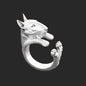 Bull Terier Ring| Chrome/Silber Anpassbar & Edel