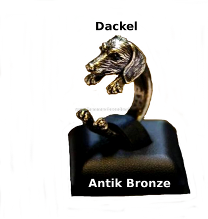 Dackel Ringe mit Farbauswahl | Anpassbar & Edel