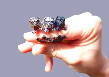 Englisch Bulldogg Ringe in Farbauswahl | Anpassbar & Edel