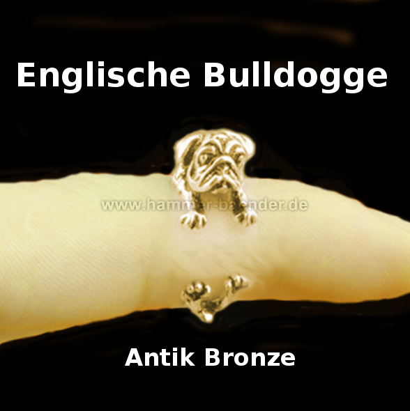 Englisch Bulldogg Ringe in Farbauswahl | Anpassbar & Edel
