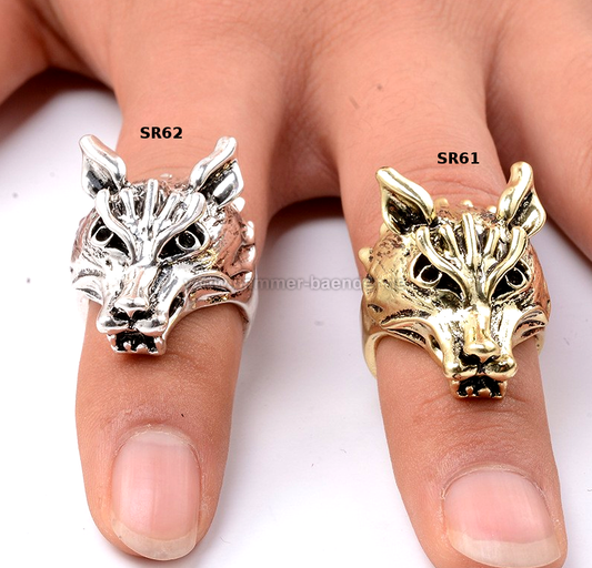 Wolf Ring in Bronze & Silber | Metall, Nickel- und Cadmiumfrei