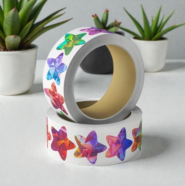 Sternenzauber – Hologramm-Sticker in bunten Farben