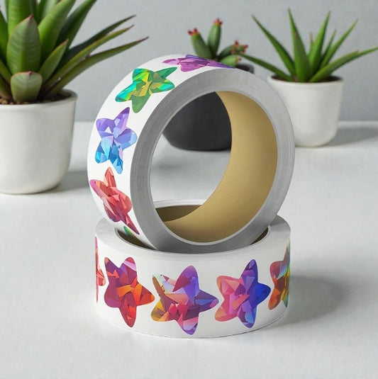 Sternenzauber – Hologramm-Sticker in bunten Farben