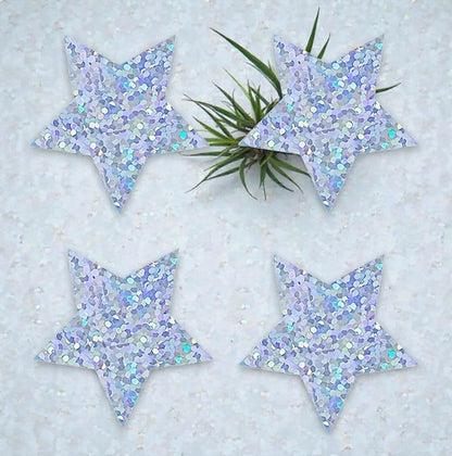 Sternenzauber in Silber – Hologramm-Sticker