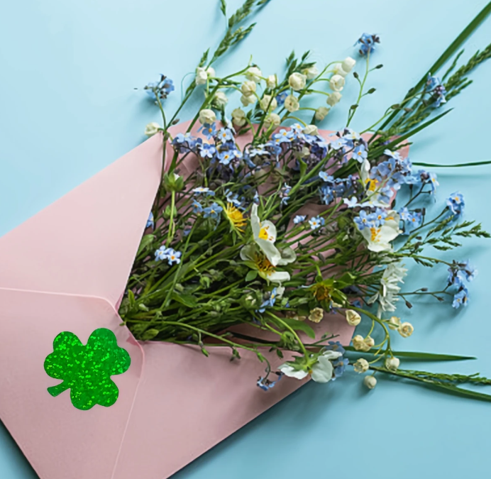 Glückskleeblätter – Hologramm-Sticker für dein Glück