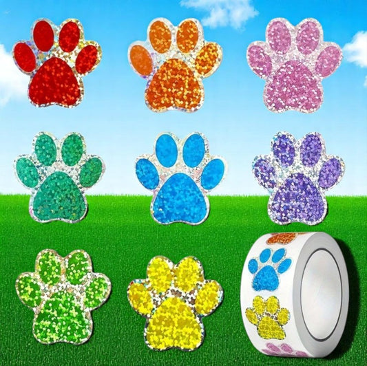 Pfotenabdrücke in Glitzer