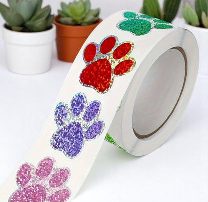 Pfotenabdrücke in Glitzer