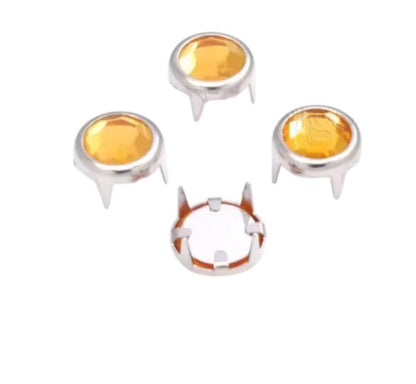 Strass-Krallen-Nieten 8 mm – Funkelnde Vielfalt in Blau (10er Pack)