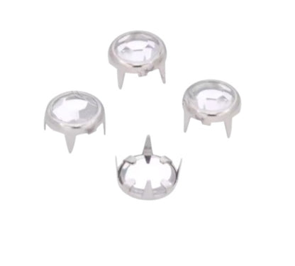 Strass-Krallen-Nieten 8 mm – Funkelnde Vielfalt in Blau (10er Pack)