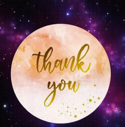 Thank You – Runde Sticker im Aquarellstil