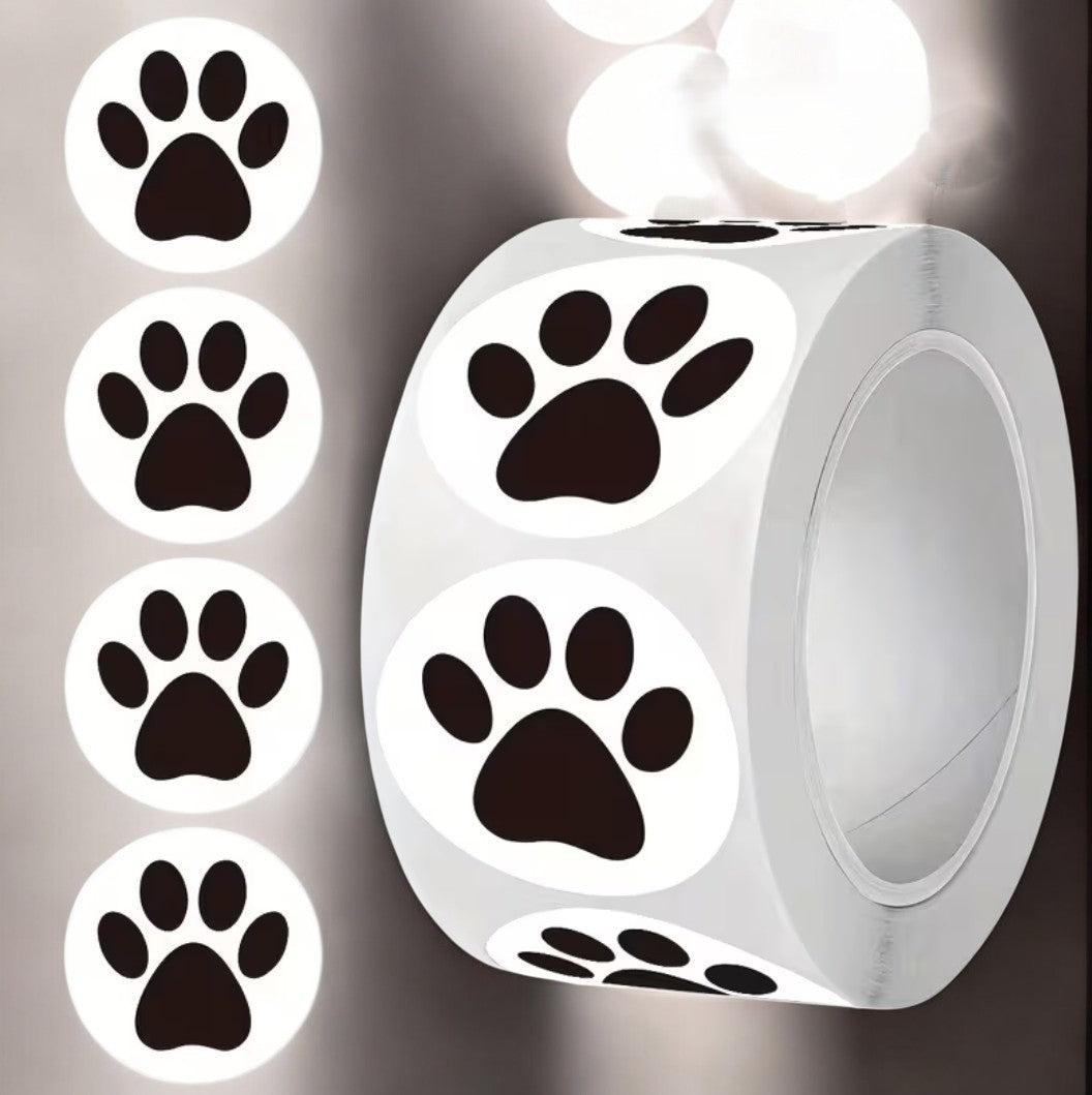Selbstklebende Pfotenabdruck-Aufkleber