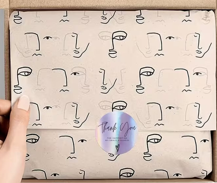 Silber Holographische Dankeschön-Etiketten