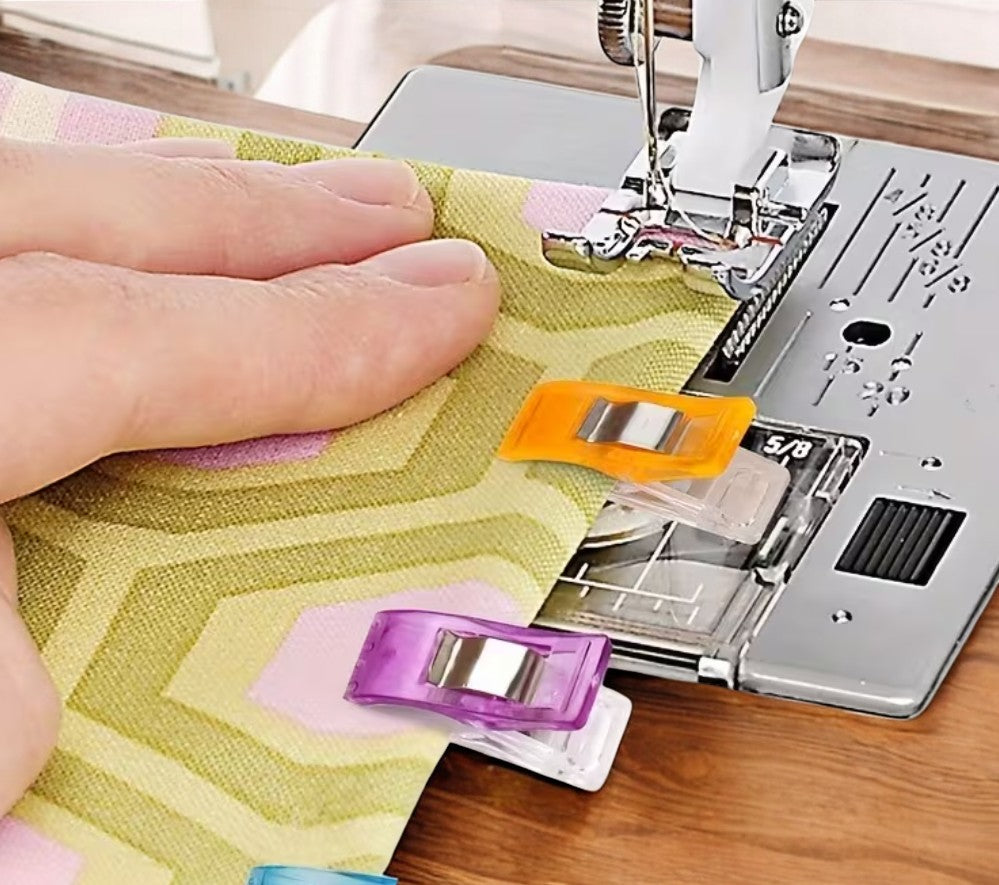 Kunststoff Clips in Lila & Rot 10er Pack