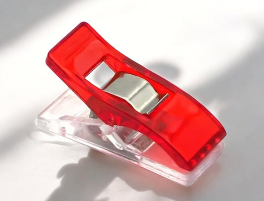 Kunststoff Clips in Lila & Rot 10er Pack