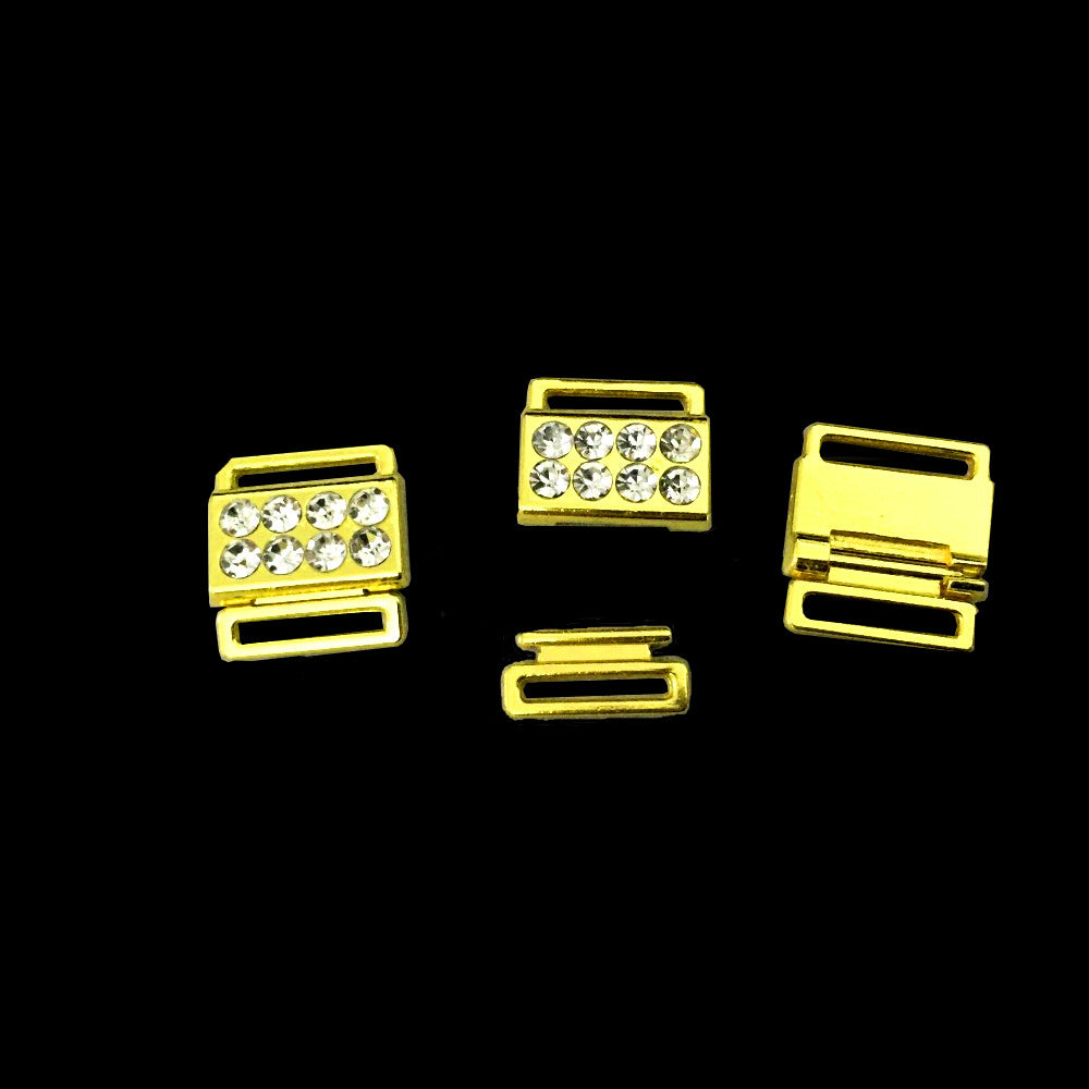 Goldener Strassverschluss für kleine Hunde oder Armbänder