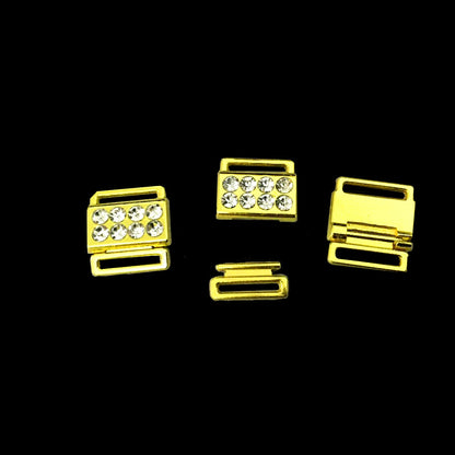 Goldener Strassverschluss für kleine Hunde oder Armbänder