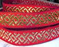 Goldene Zeiten – Webband 16 mm mit Ornamentmuster
