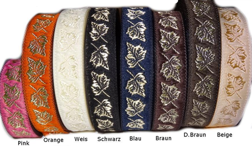 Vielfältige Webband-Kollektion mit goldenem Ahornblatt - Natürliche Schönheit für deine Kreationen