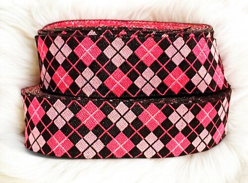 Argyle Chic – Webband im klassischen Rautenmuster in 22mm