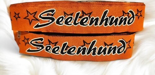 Seelenhund – Webband mit Botschaft in 22mm