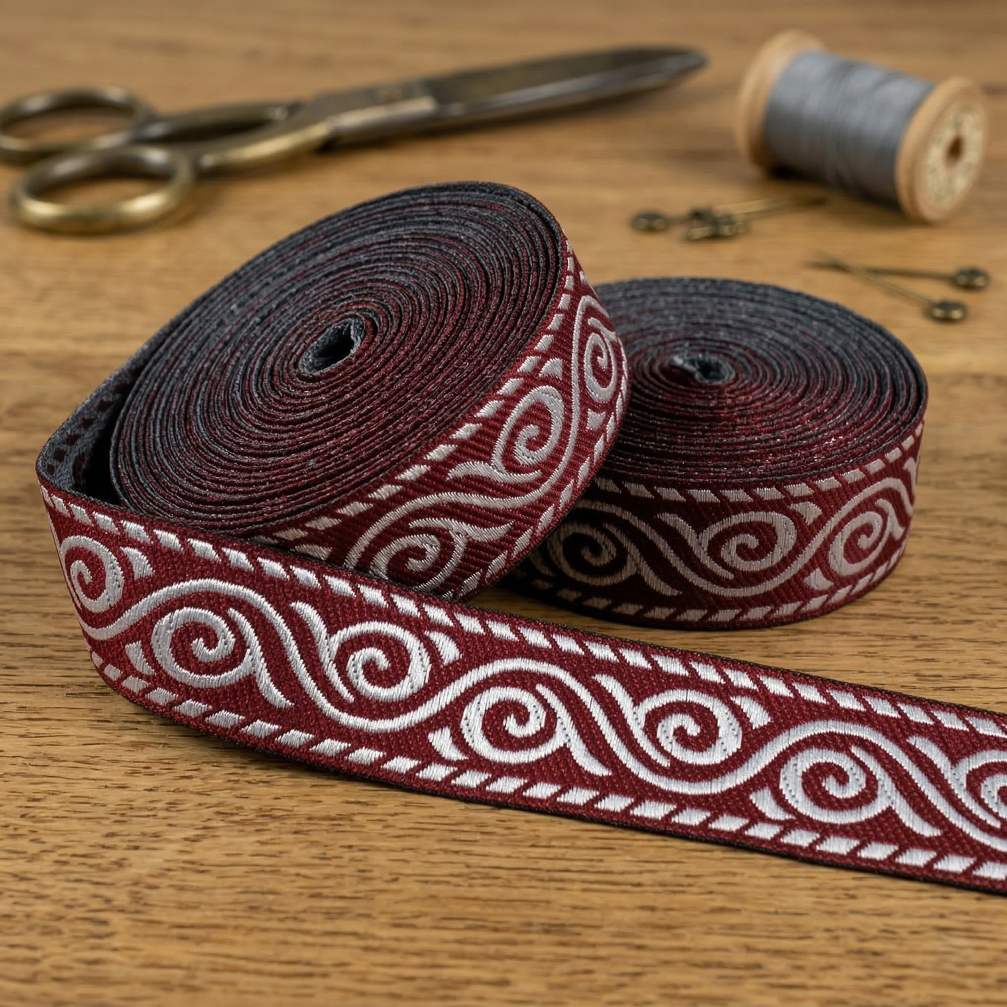 Griechisches Ornament  Wellen  Webbänder - Elegante Ornamente in Blau und Rot