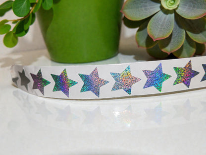 Sternenzauber in Silber – Hologramm-Sticker