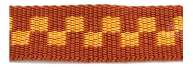 Double-sided checkered webbing in various colors