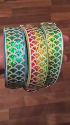 Holografisches Glitzerband mit Fischschuppenmuster - 25mm Rolle in schimmernden Ombre-Farben (4,50m)