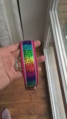 „Hologramm Band – Regenbogen Glitzer Effekt“ 22 mm