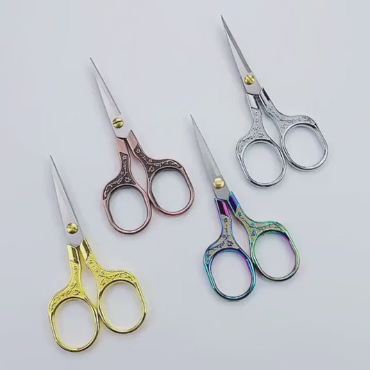 Vintage Edelstahl-Schere "Floral" 12,7 cm – Präzise Schere