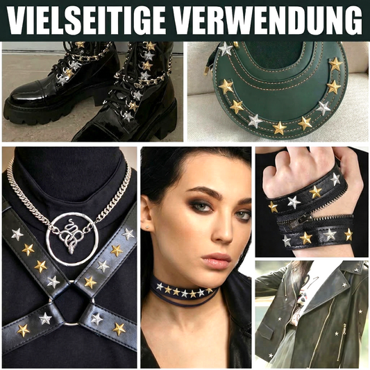 Claws/Splint rivet star gold/silver color