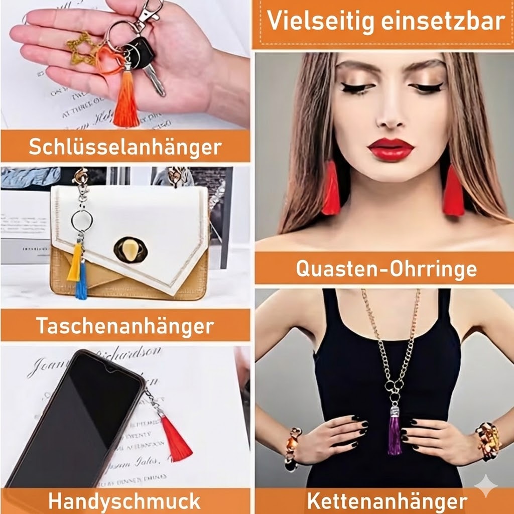 Schmuckanhänger Quaste – Farbenfrohe Akzente für Hund & Halter